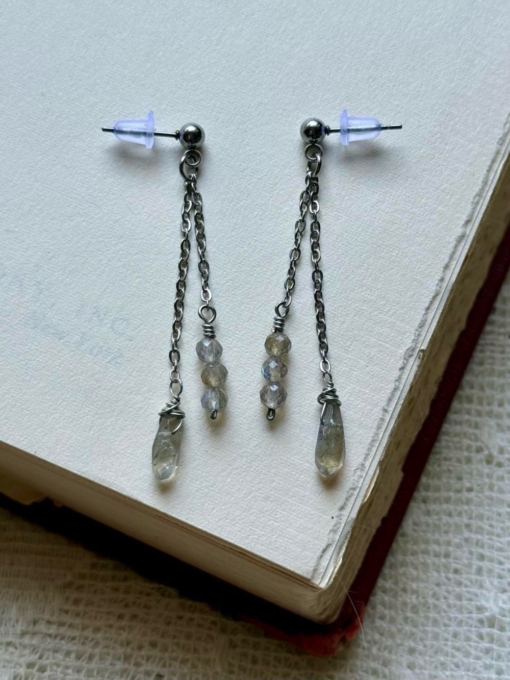 Boho Labradorite Dangle Earrings